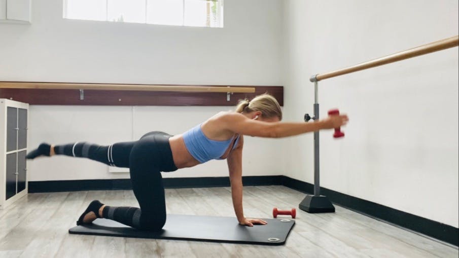 Pilates Weighted Sculpt LIVE Pilates Barre On Demand